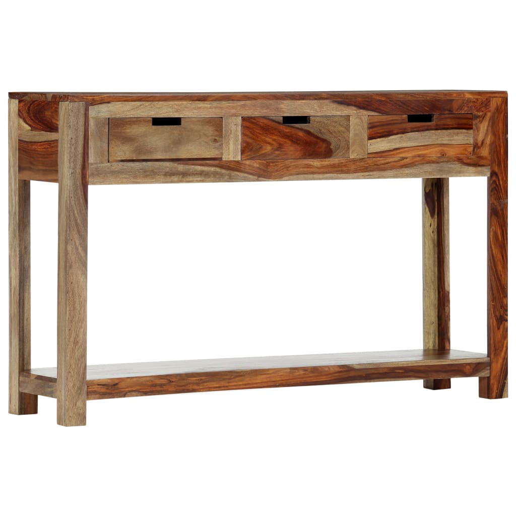 Konzolni stol s 3 ladice 120x30x75 cm od masivnog drva akacije