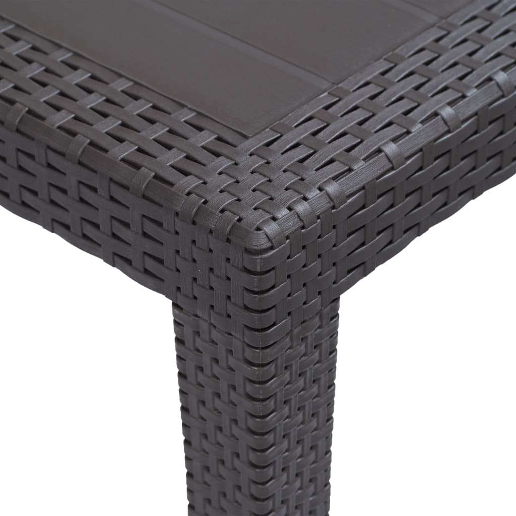 Vrtni stol smeđi 79 x 79 x 72 cm plastika s izgledom ratana