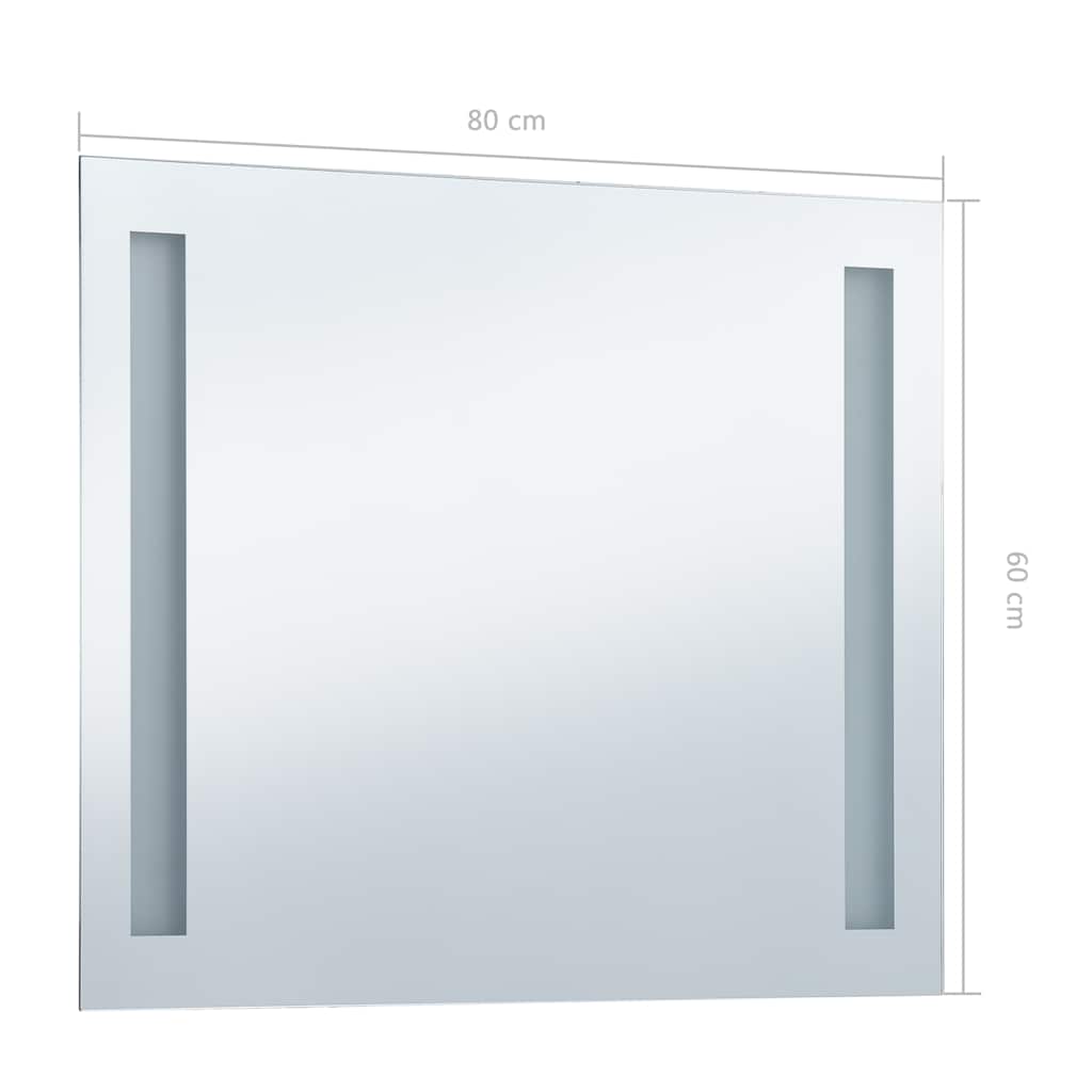 Kupaonsko LED zidno ogledalo 80 x 60 cm