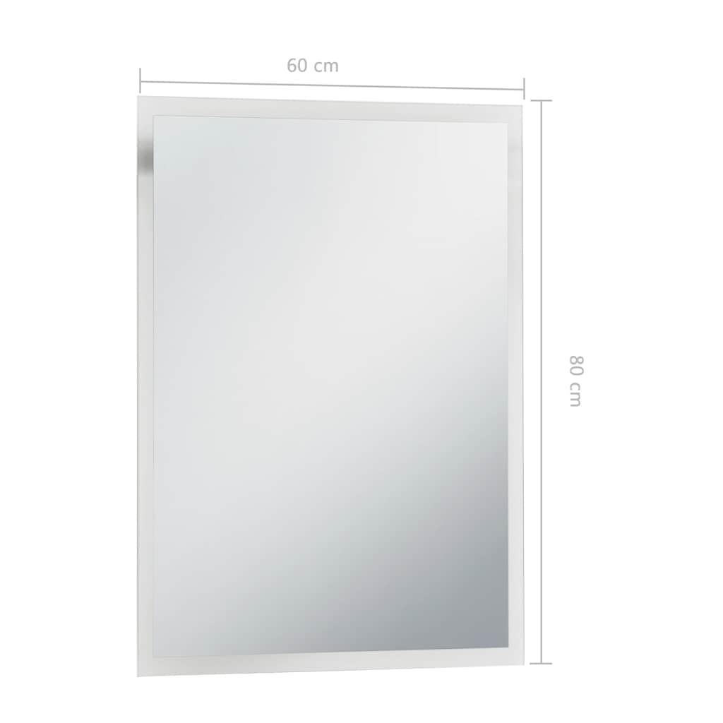 Kupaonsko LED zidno ogledalo 60 x 80 cm