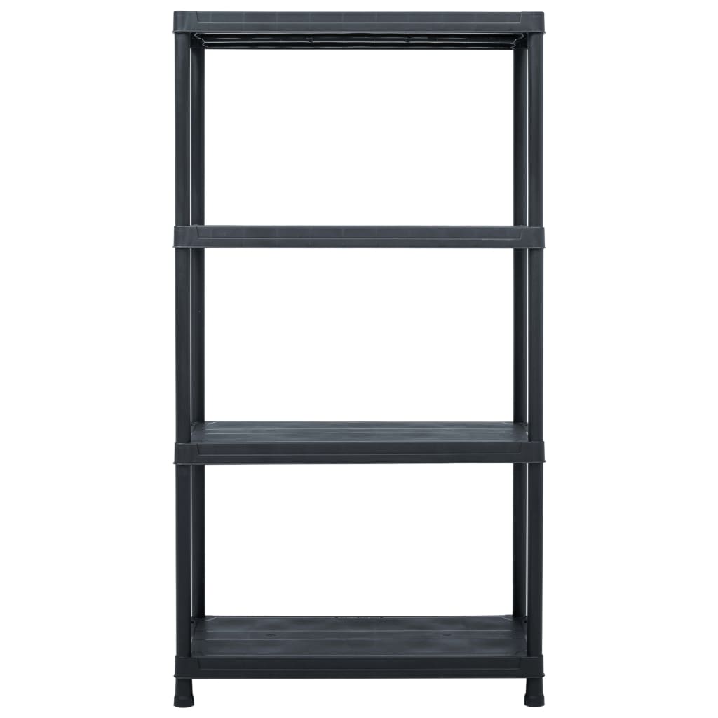 Stalak za pohranu crni 100 kg 60 x 30 x 138 cm plastični