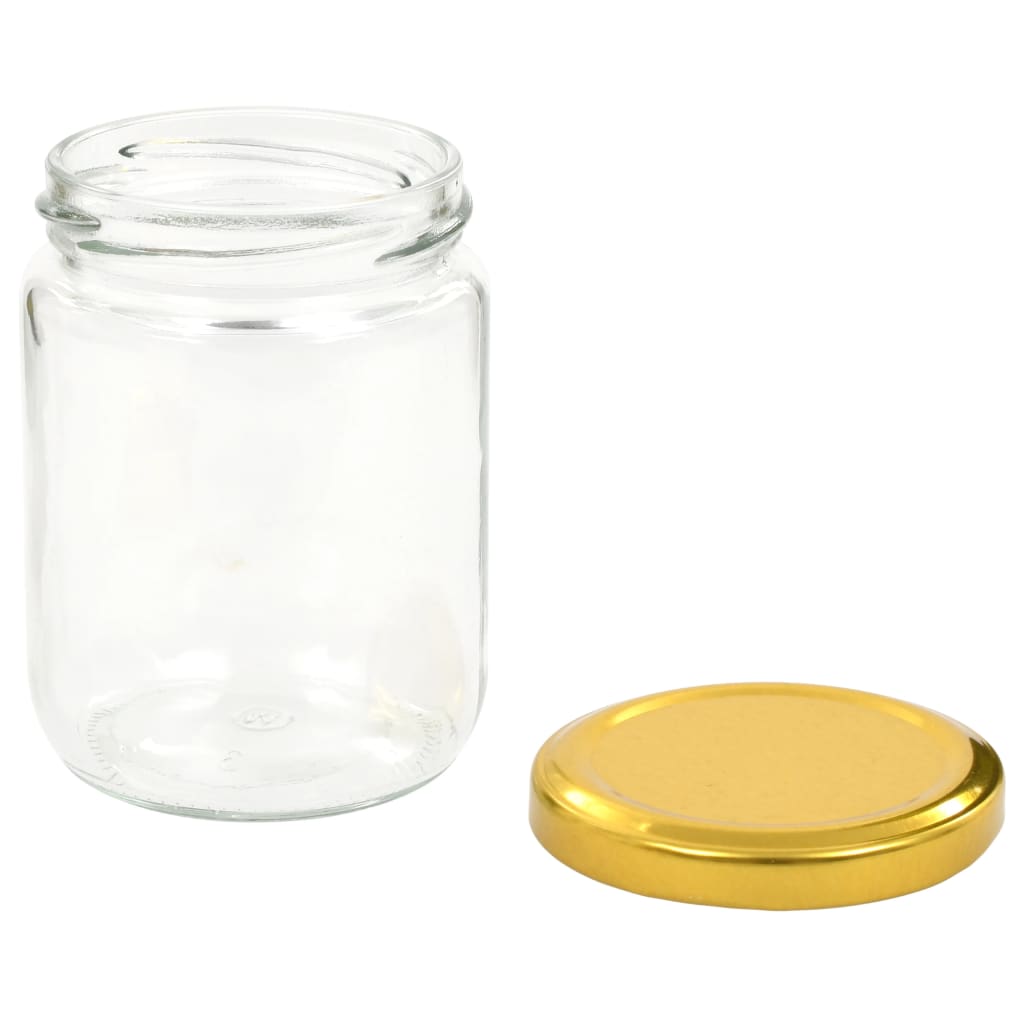 Staklenke za džem sa zlatnim poklopcima 96 kom 230 ml
