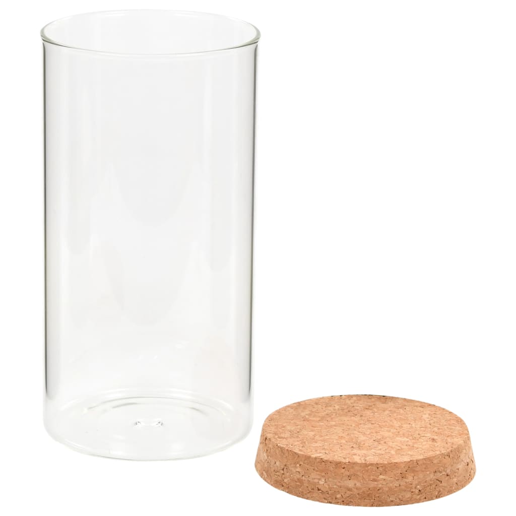 Staklenke za pohranu s plutenim poklopcima 6 kom 1400 ml