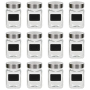 Staklenke za pohranu s naljepnicom 12 kom 300 ml