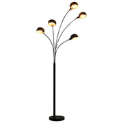 Stojeća svjetiljka 200 cm 5 x E14 crno-zlatna