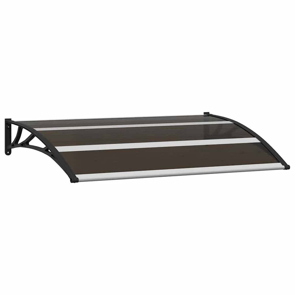 Nadstrešnica za vrata crna 120 x 75 cm PC
