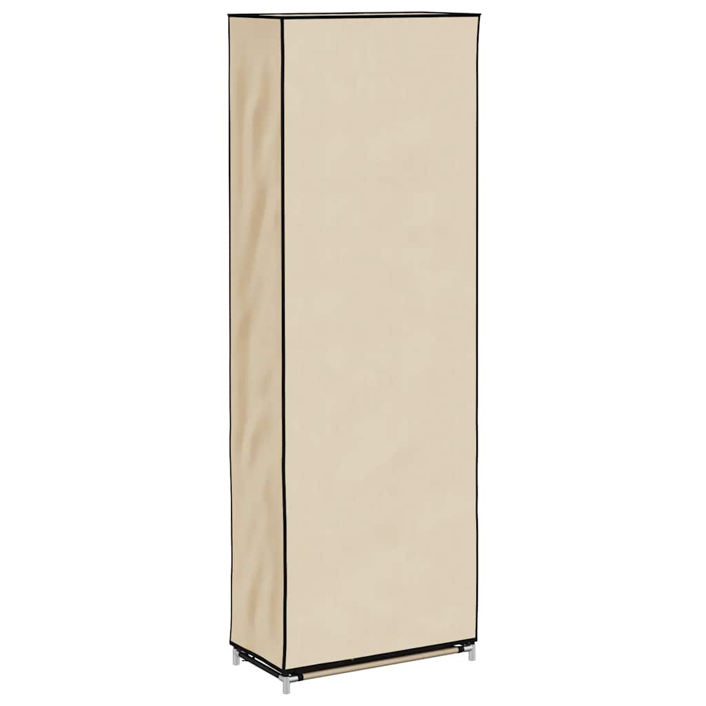 Ormarić za cipele s pokrovom od tkanine 57 x 29 x 162 cm krem