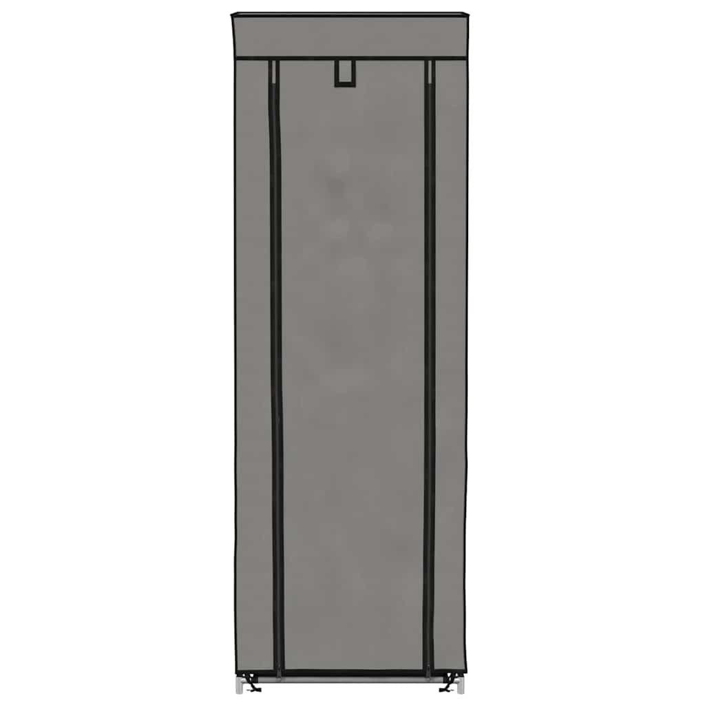 Ormarić za cipele s pokrovom od tkanine 57 x 29 x 162 cm sivi