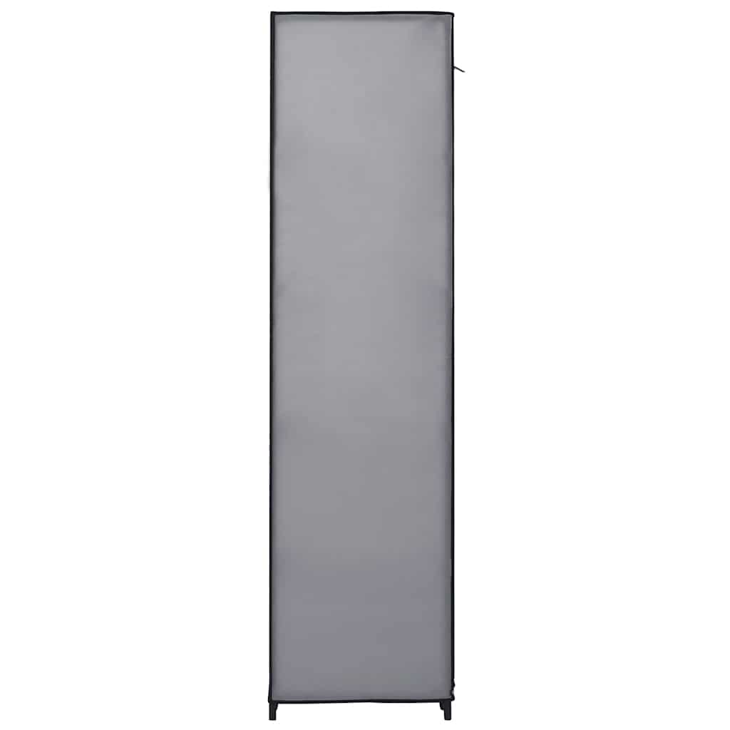 Ormar od tkanine s odjeljcima i šipkama sivi 150 x 45 x 176 cm