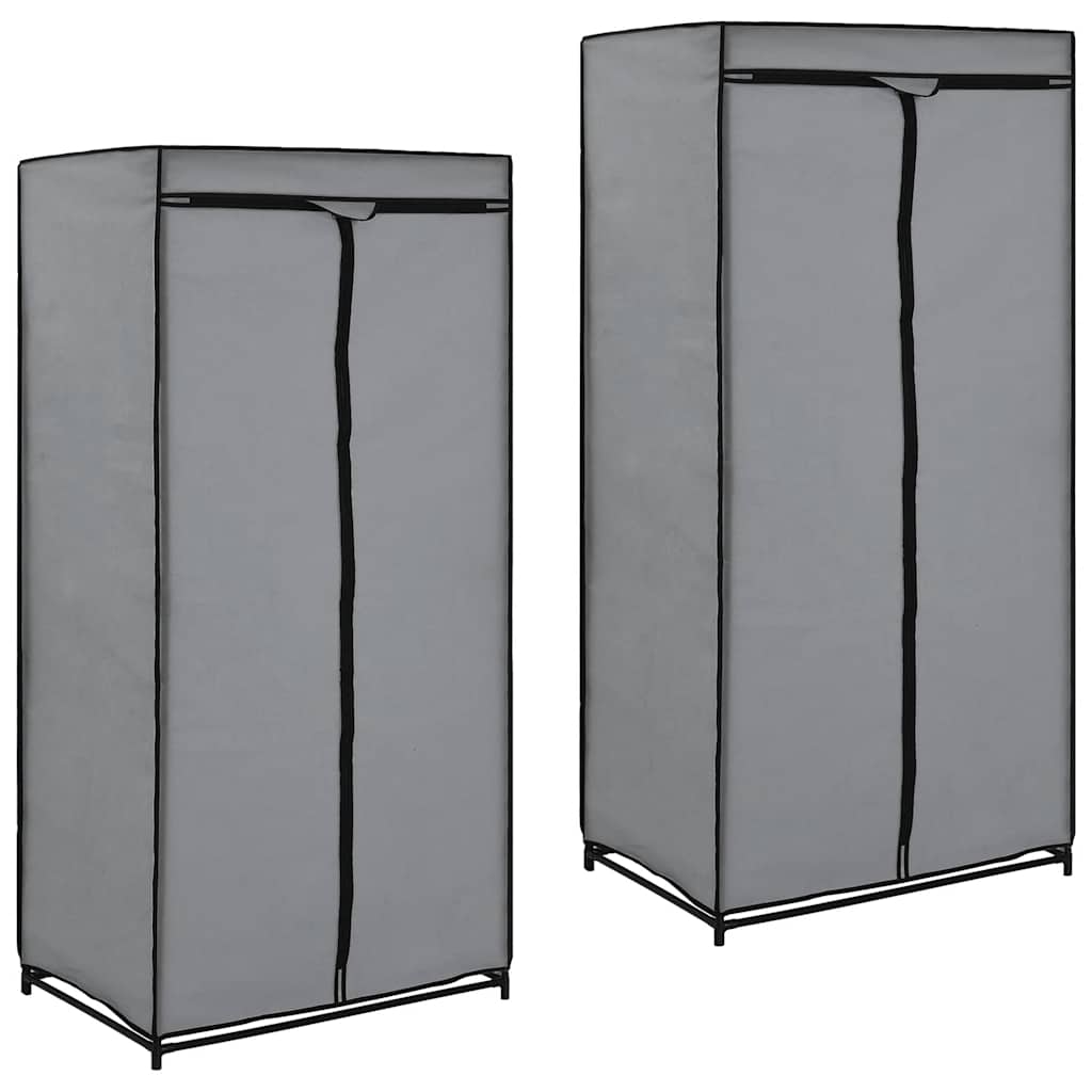 Ormari 2 kom sivi 75 x 50 x 160 cm