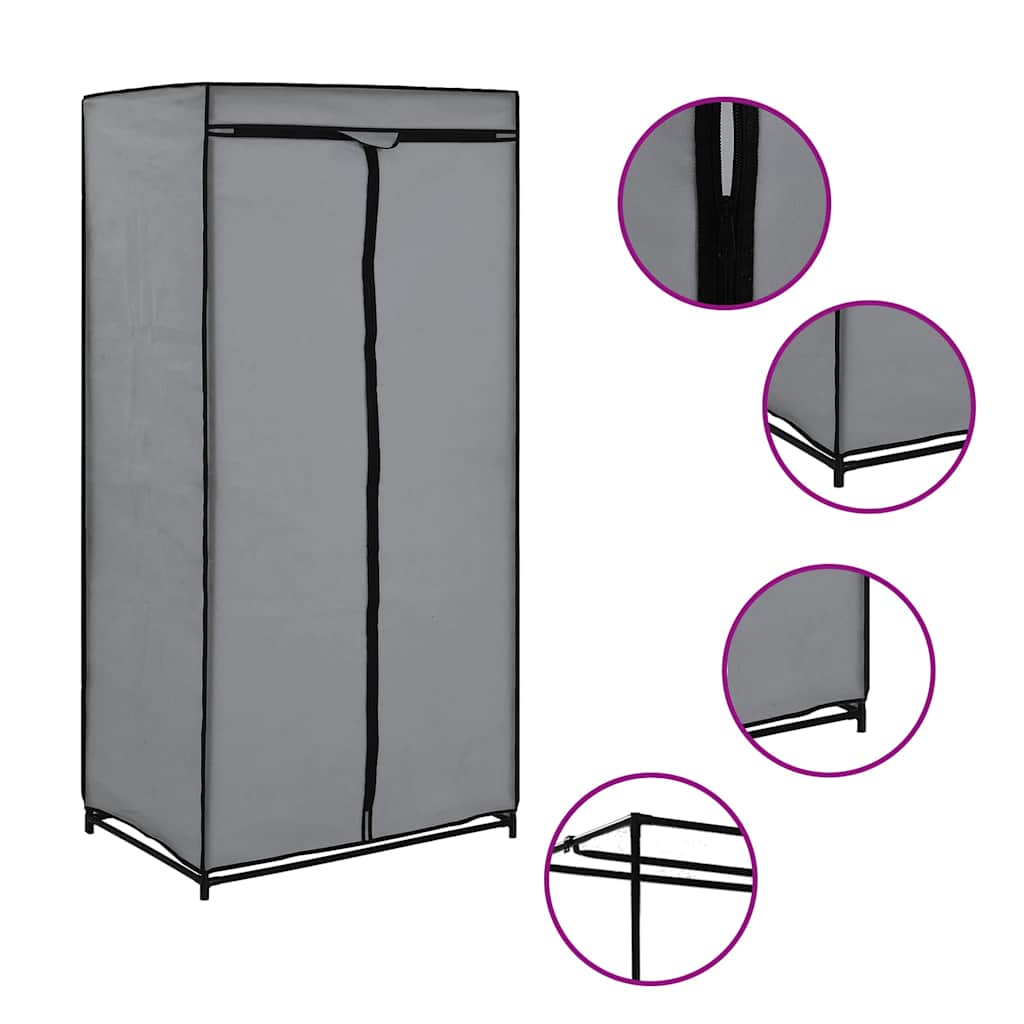 Ormari 2 kom sivi 75 x 50 x 160 cm