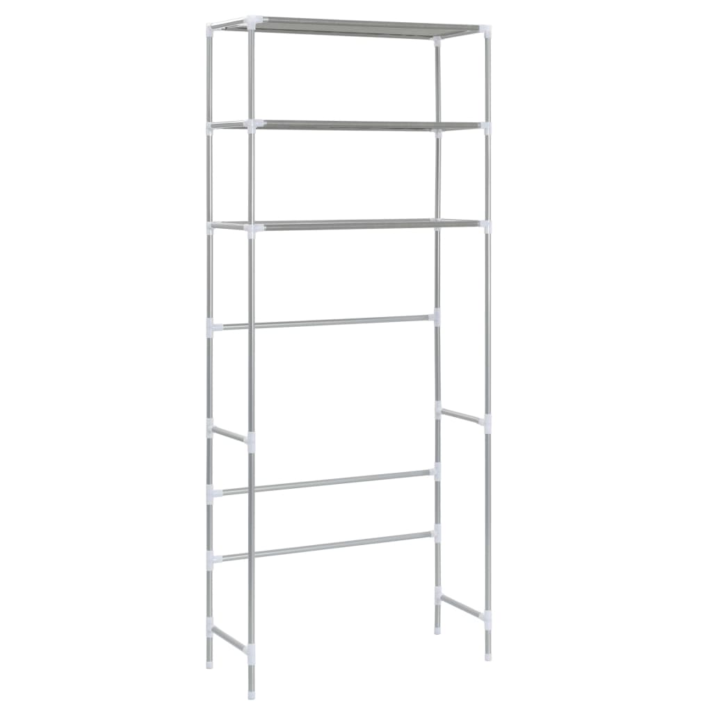 Stalak za pohranu iznad perilice 3 razine srebrni 69x28x169 cm