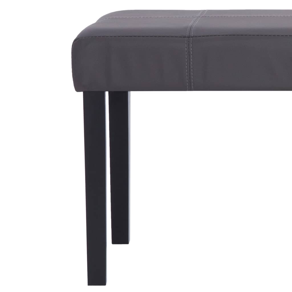 Klupa od umjetne kože 106 cm siva