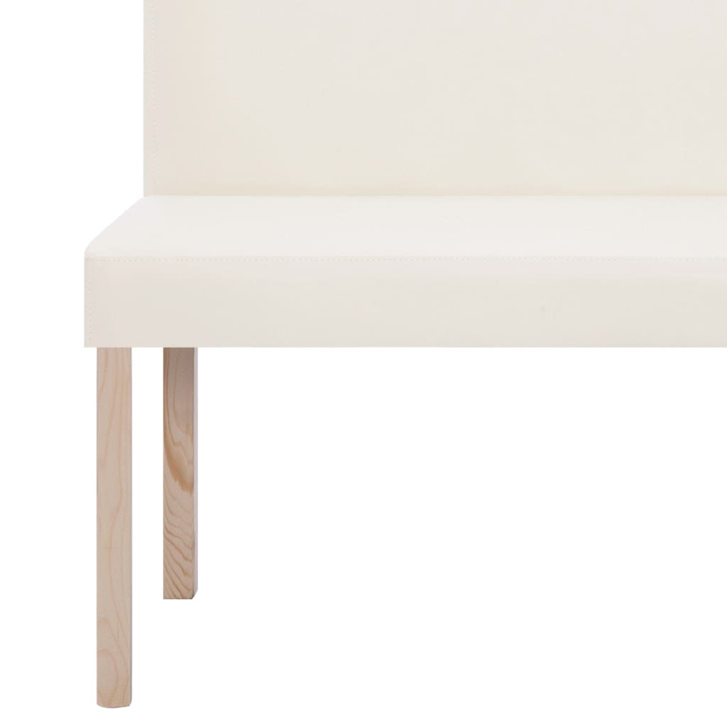 Klupa od umjetne kože 139,5 cm krem