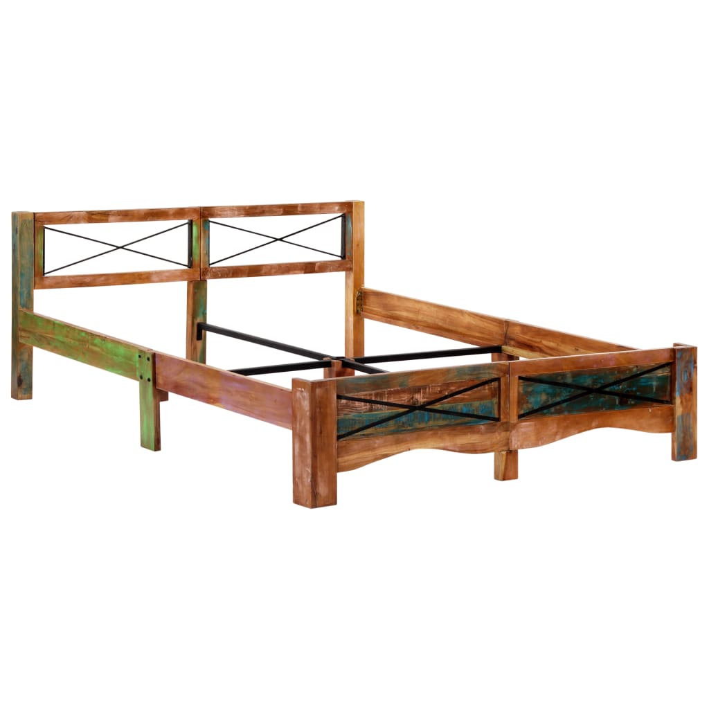 Okvir kreveta od masivnog obnovljenog drva 160 x 200 cm
