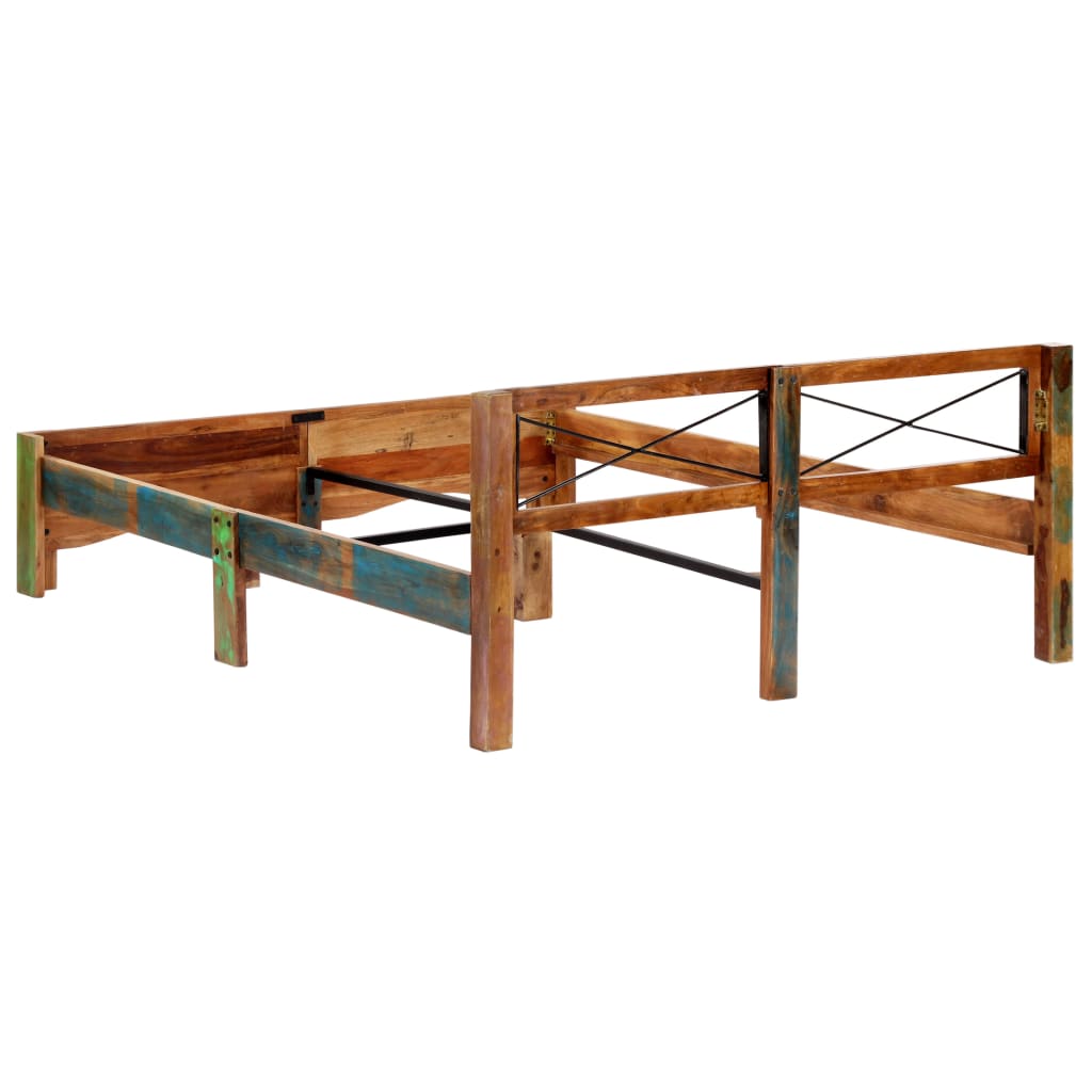 Okvir kreveta od masivnog obnovljenog drva 160 x 200 cm