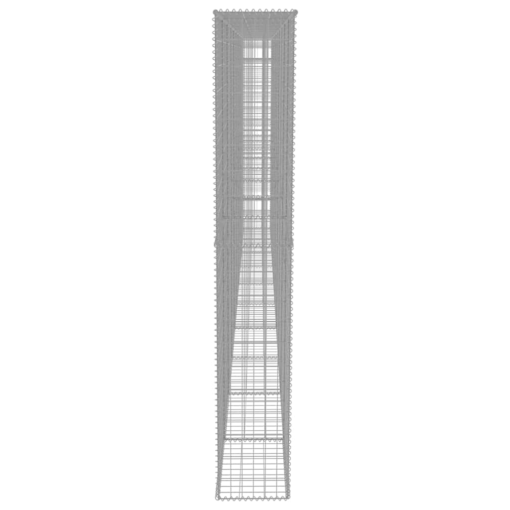 Gabionski zid s poklopcima od pocinčanog čelika 600x30x200 cm