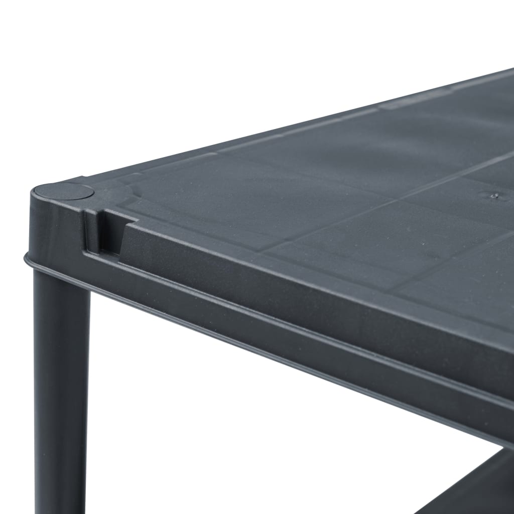 Stalci za pohranu 2 kom crni 60 x 30 x 138 cm plastični