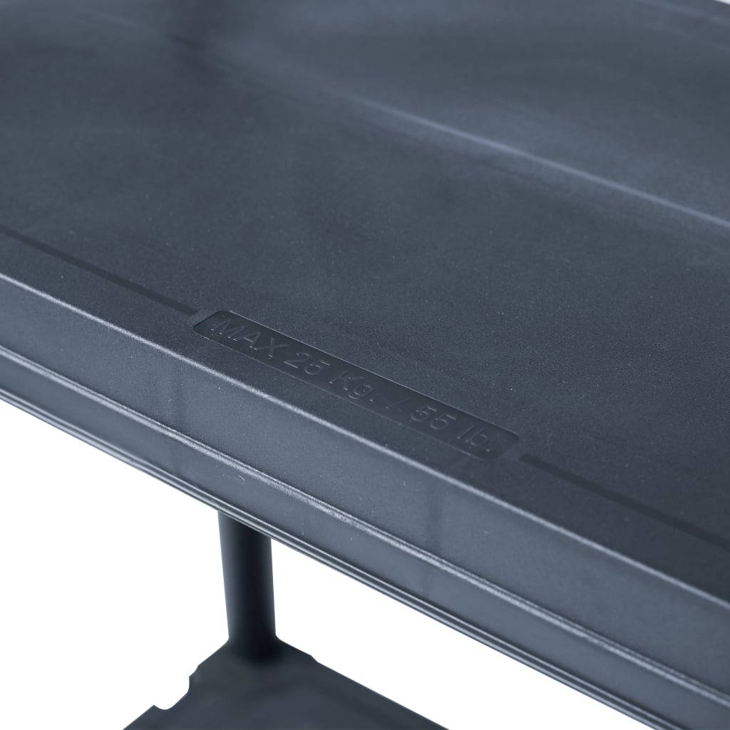 Stalci za pohranu 5 kom crni 60 x 30 x 138 cm plastični