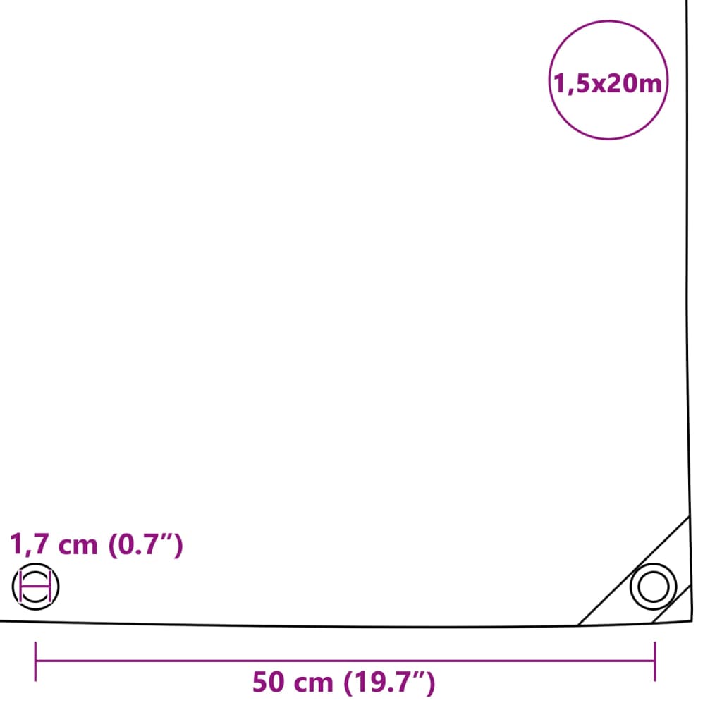 Cerada 650 g/m² 1,5 x 20 m plava
