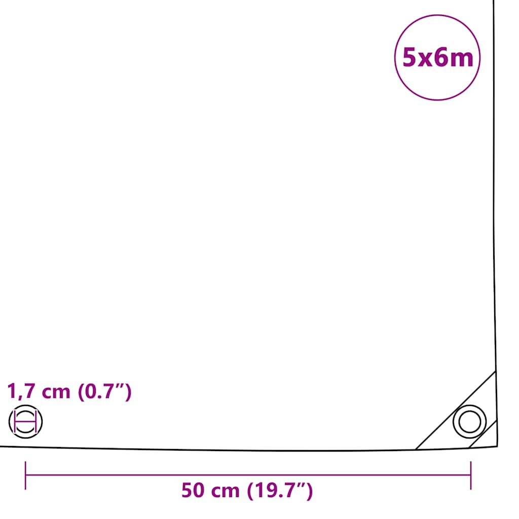 Cerada 650 g/m² 5 x 6 m bijela