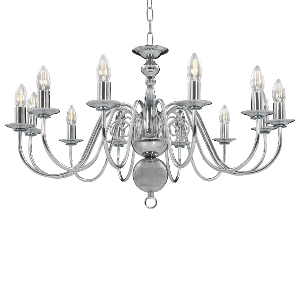Luster srebrni 12 žarulja E14
