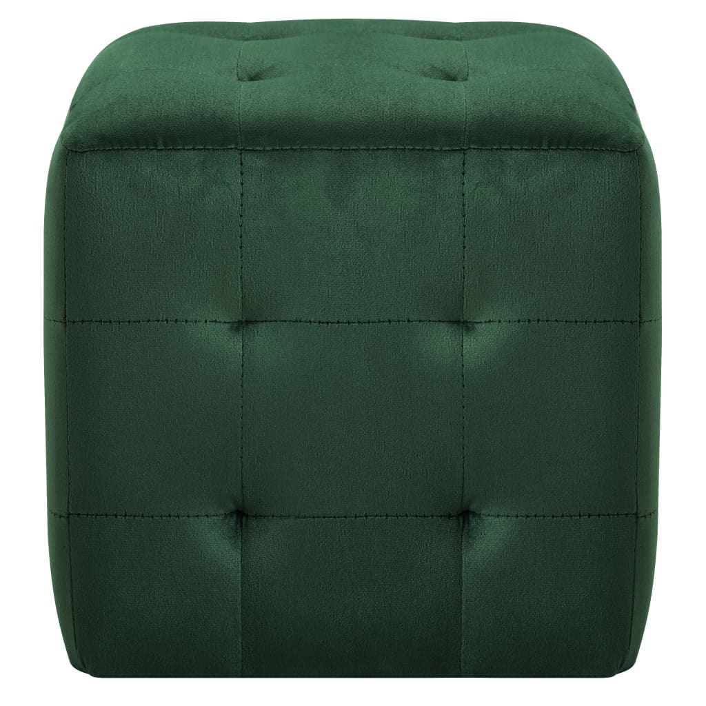Noćni ormarići 2 kom zeleni 30x30x30 cm od baršunaste tkanine