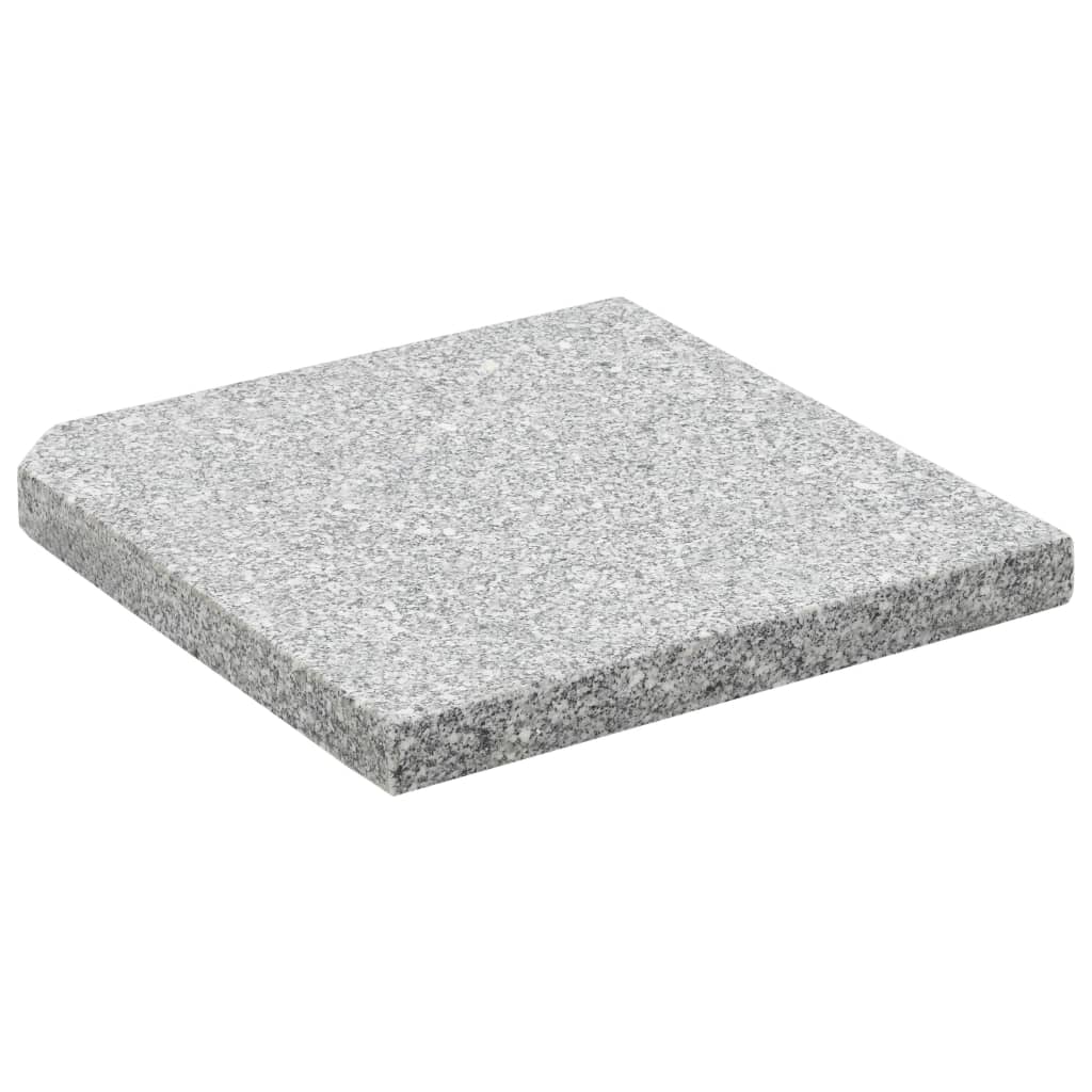 Utezi za suncobran 4 kom sivi granitni kvadratni 100 kg