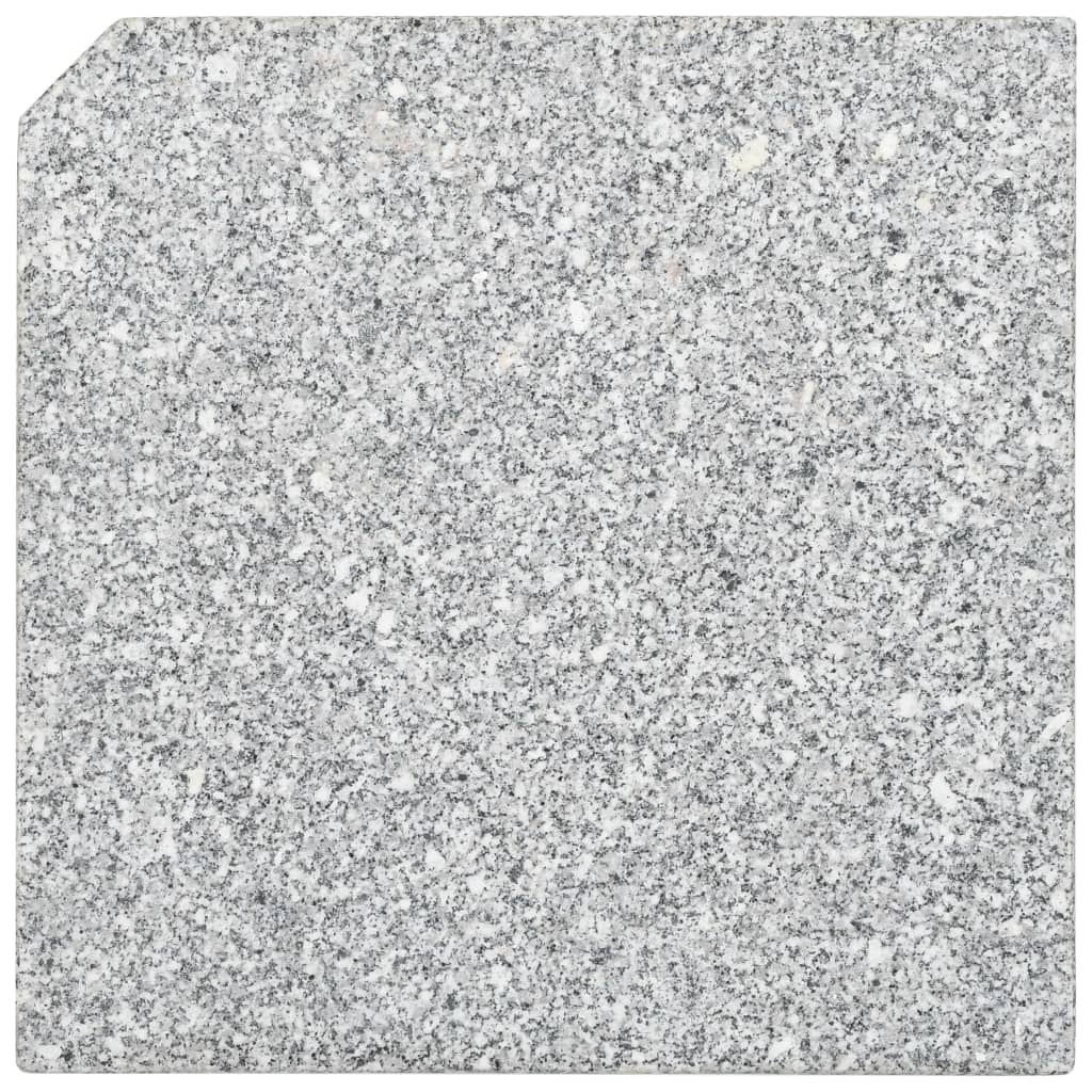 Utezi za suncobran 4 kom sivi granitni kvadratni 100 kg