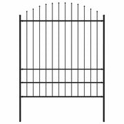 Vrtna ograda Woerden s vrhom koplja čelik 170x200 cm crna