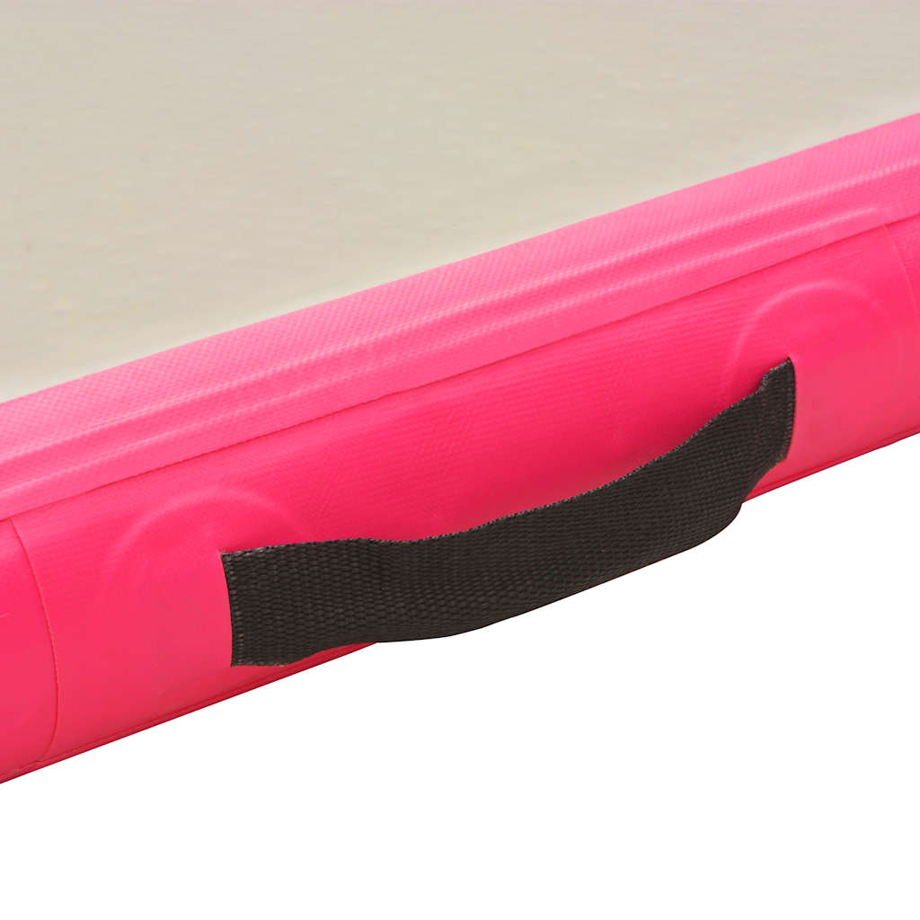 Strunjača na napuhavanje s crpkom 300 x 100 x 10 cm PVC roza