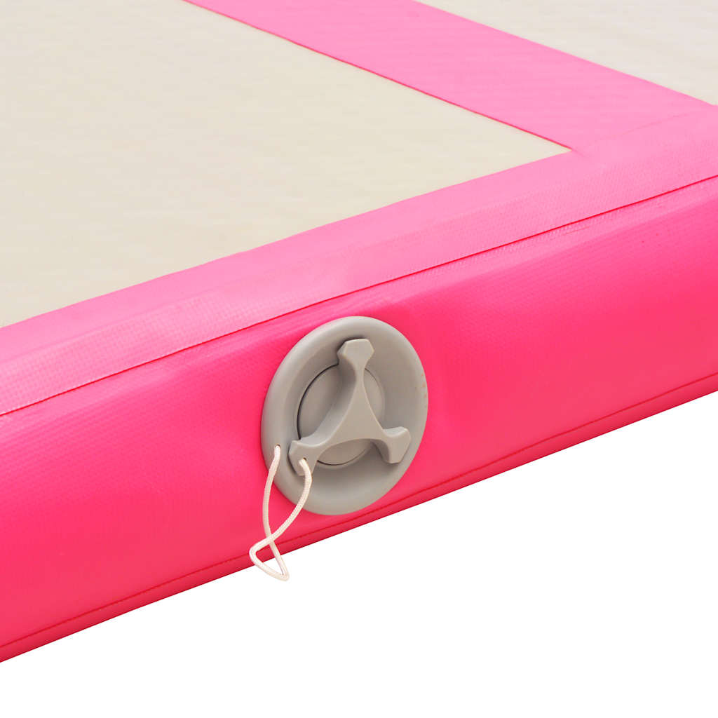 Strunjača na napuhavanje s crpkom 400 x 100 x 10 cm PVC roza