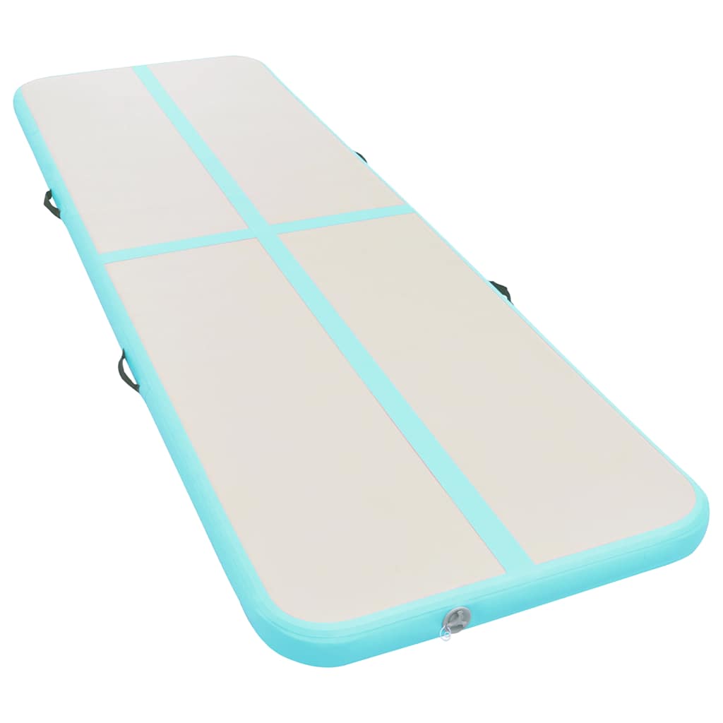 Strunjača na napuhavanje s crpkom 400 x 100 x 10 cm PVC zelena