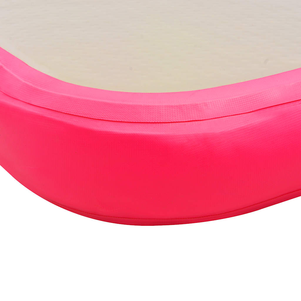Strunjača na napuhavanje s crpkom 600 x 100 x 10 cm PVC roza