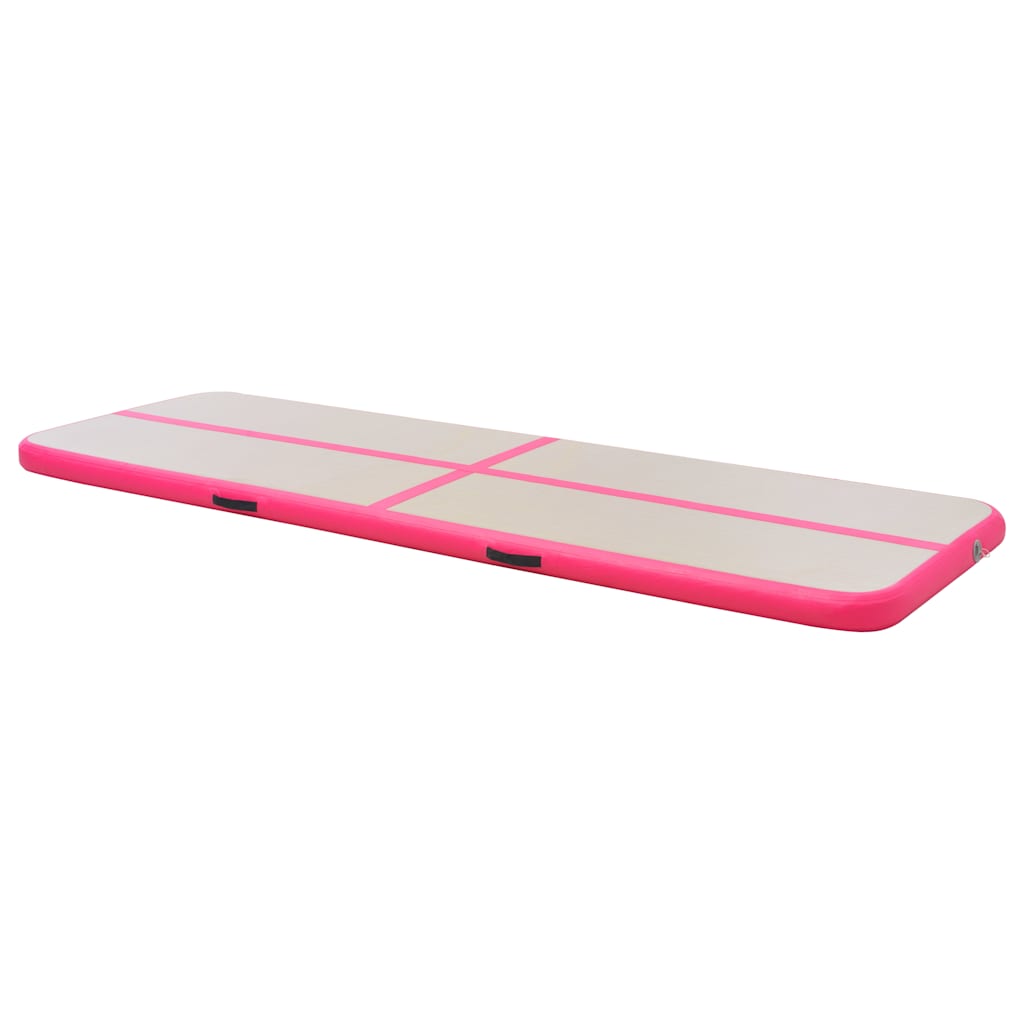 Strunjača na napuhavanje s crpkom 600 x 100 x 10 cm PVC roza