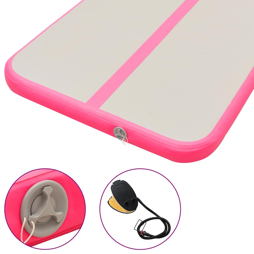 Strunjača na napuhavanje s crpkom 700 x 100 x 10 cm PVC roza