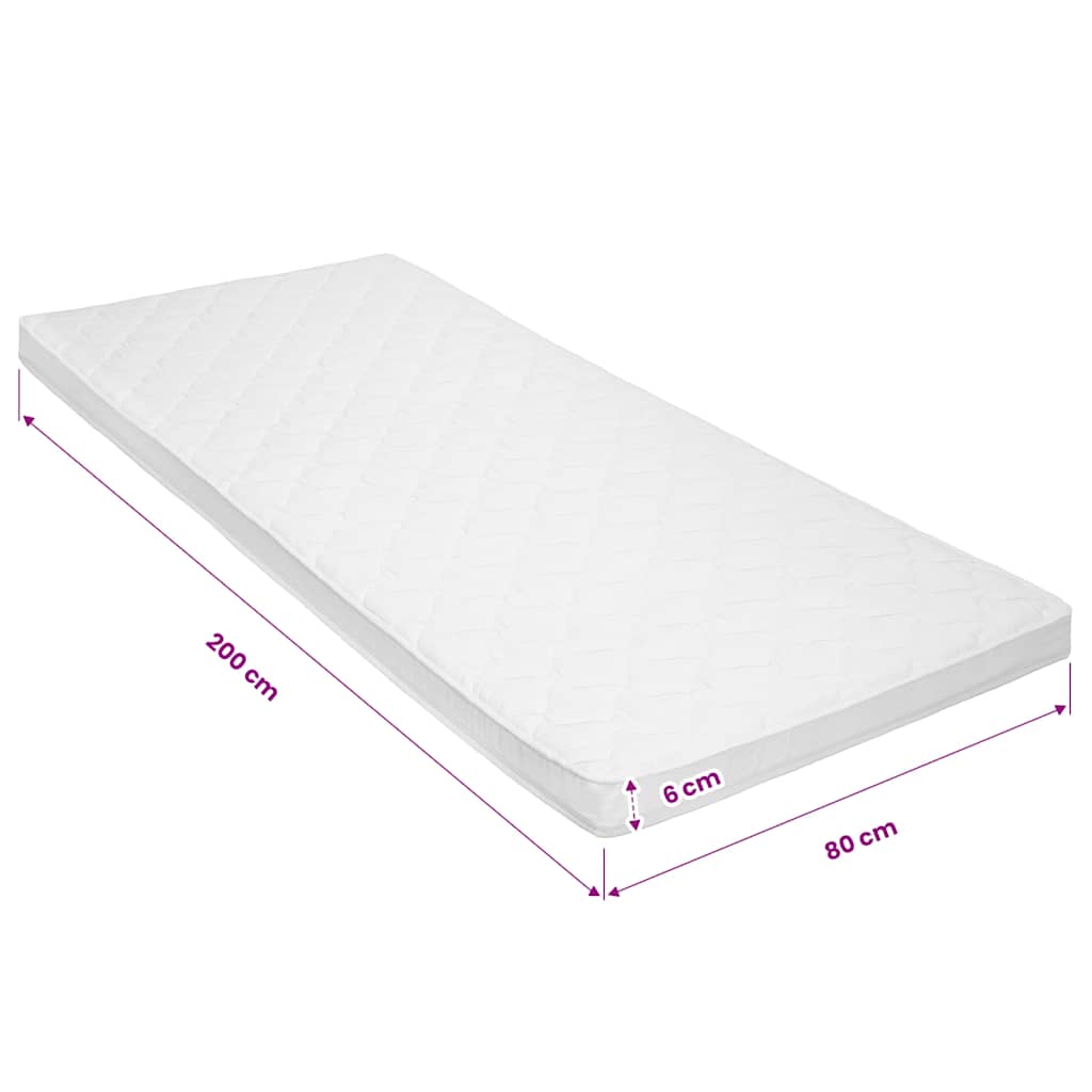 Nadmadrac 80 x 200 cm od hladne pjene jajastog profila 6 cm