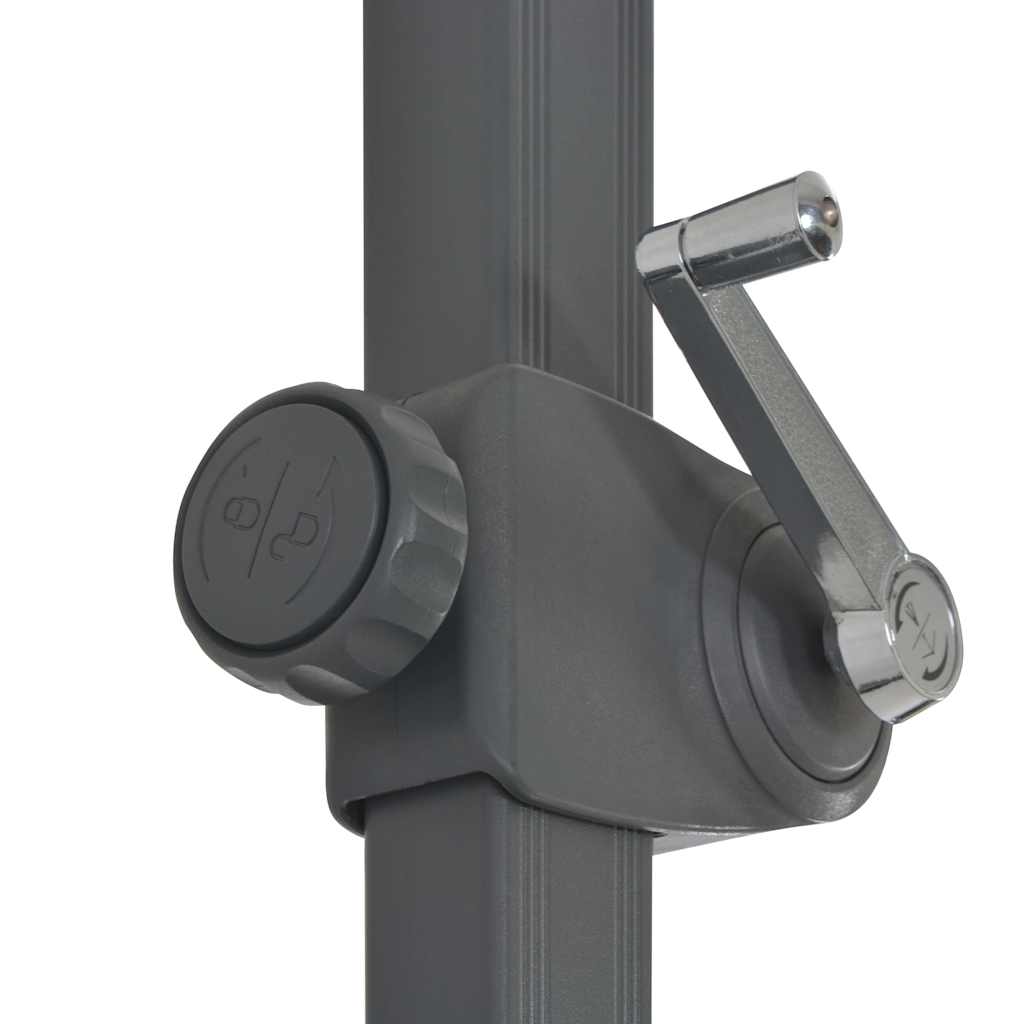 Vrtni suncobran s prijenosnom bazom smeđesivi