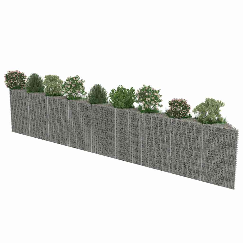 Gabionski zid od pocinčanog čelika 630 x 30 x 100 cm