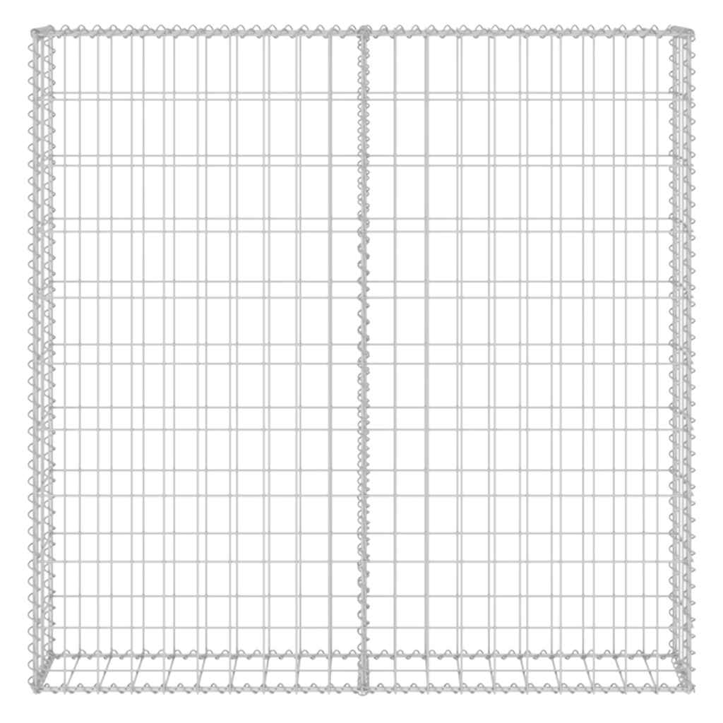 Gabionski zid s poklopcima od pocinčanog čelika 80 x 20 x 100 cm