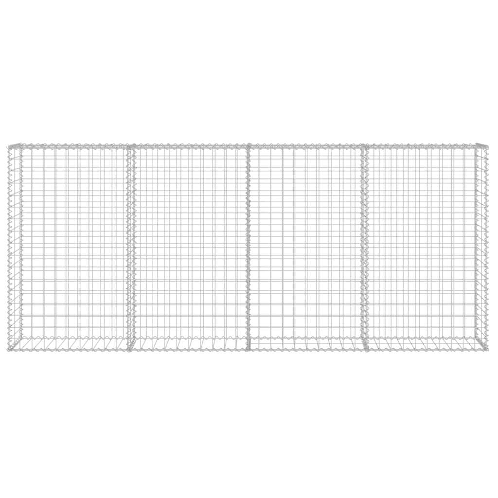 Gabionski zid s poklopcima od pocinčanog čelika 200 x 20 x 85 cm