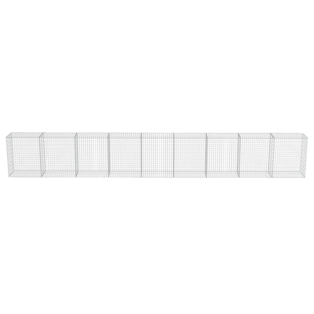 Gabionski zid s poklopcima od pocinčanog čelika 900 x 50 x 100 cm