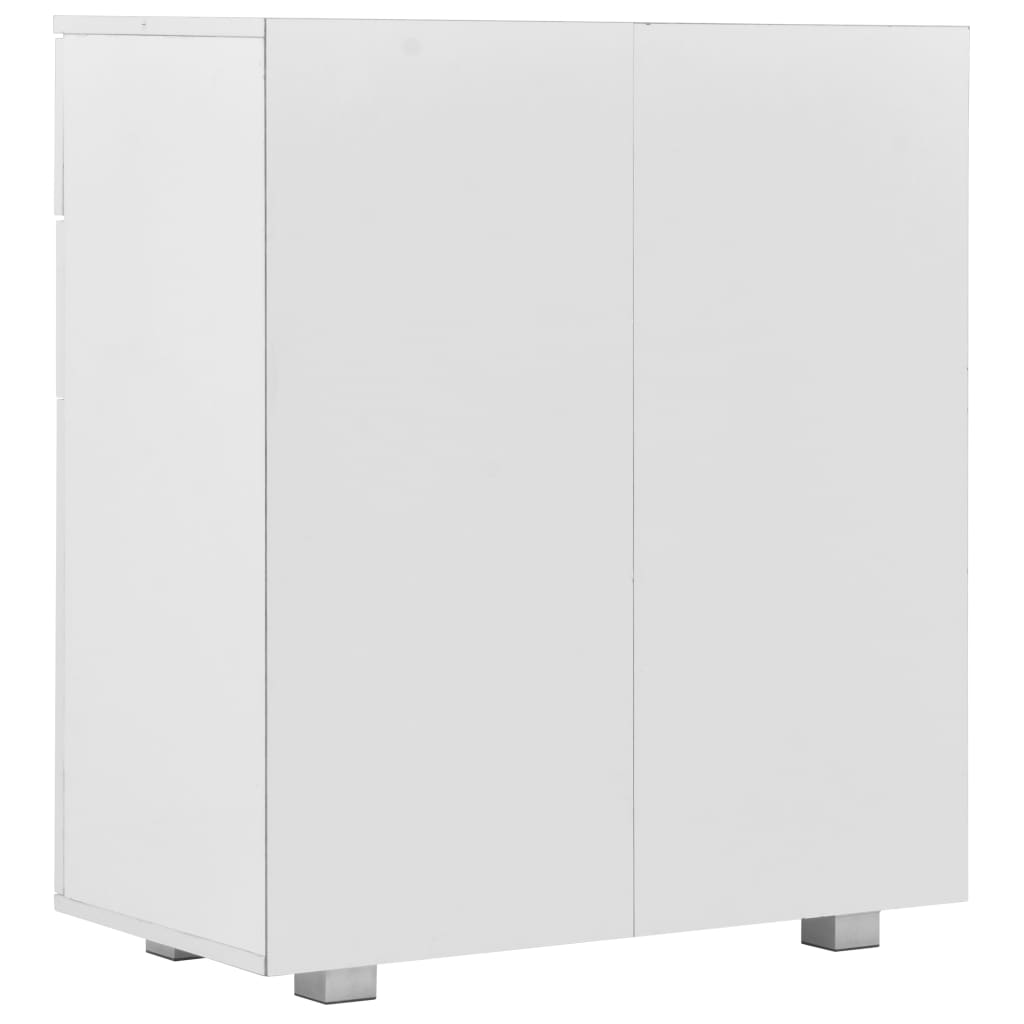 Komoda visoki sjaj bijela 71 x 35 x 80 cm od konstruiranog drva