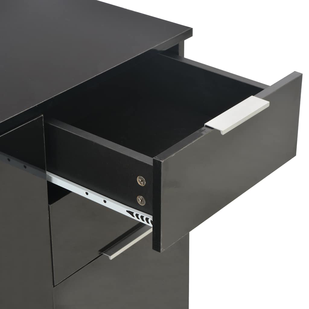 Komoda visoki sjaj crna 71x35x80 cm od konstruiranog drva