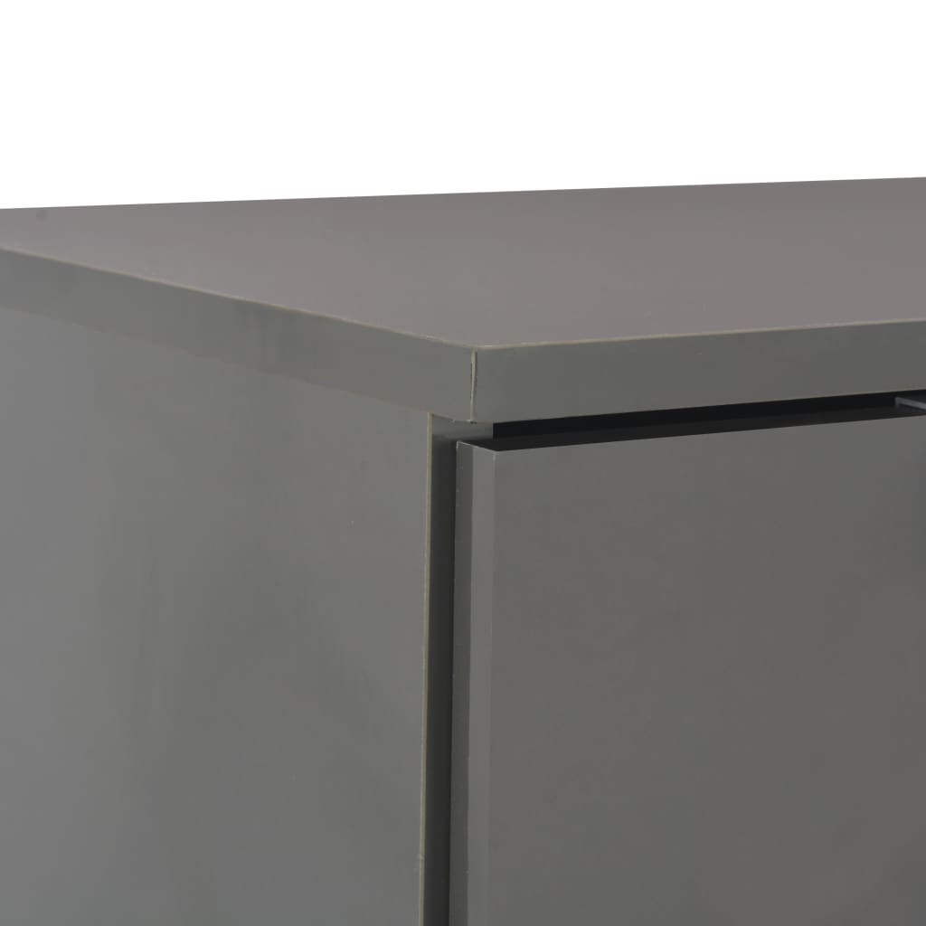 Komoda visoki sjaj siva 71x35x80 cm od konstruiranog drva