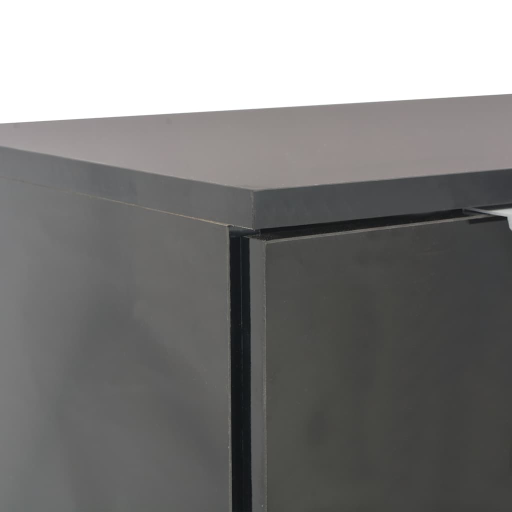 Komoda visoki sjaj crna 107x35x80,5 cm