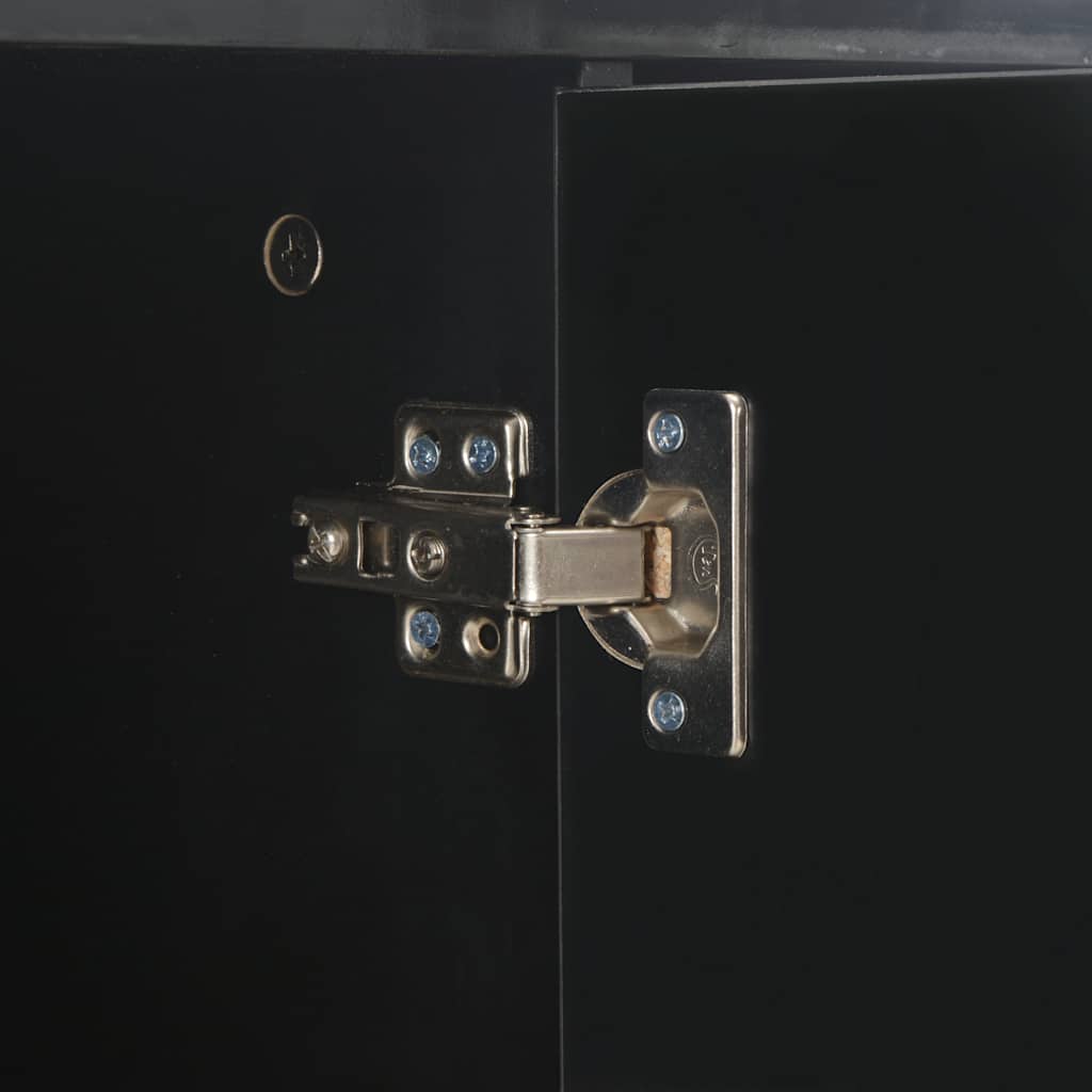Komoda visoki sjaj crna 107x35x80,5 cm