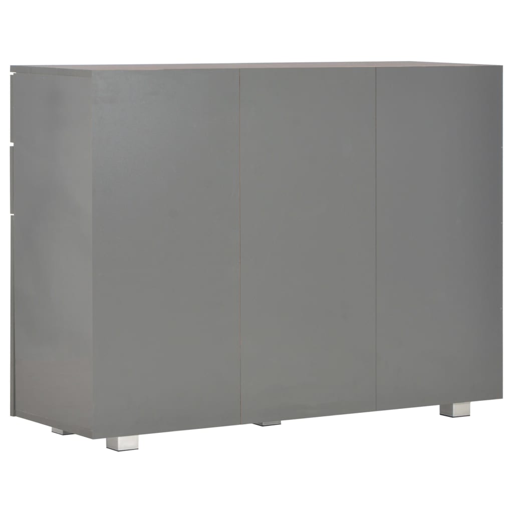 Komoda visoki sjaj siva 107x35x80,5 cm