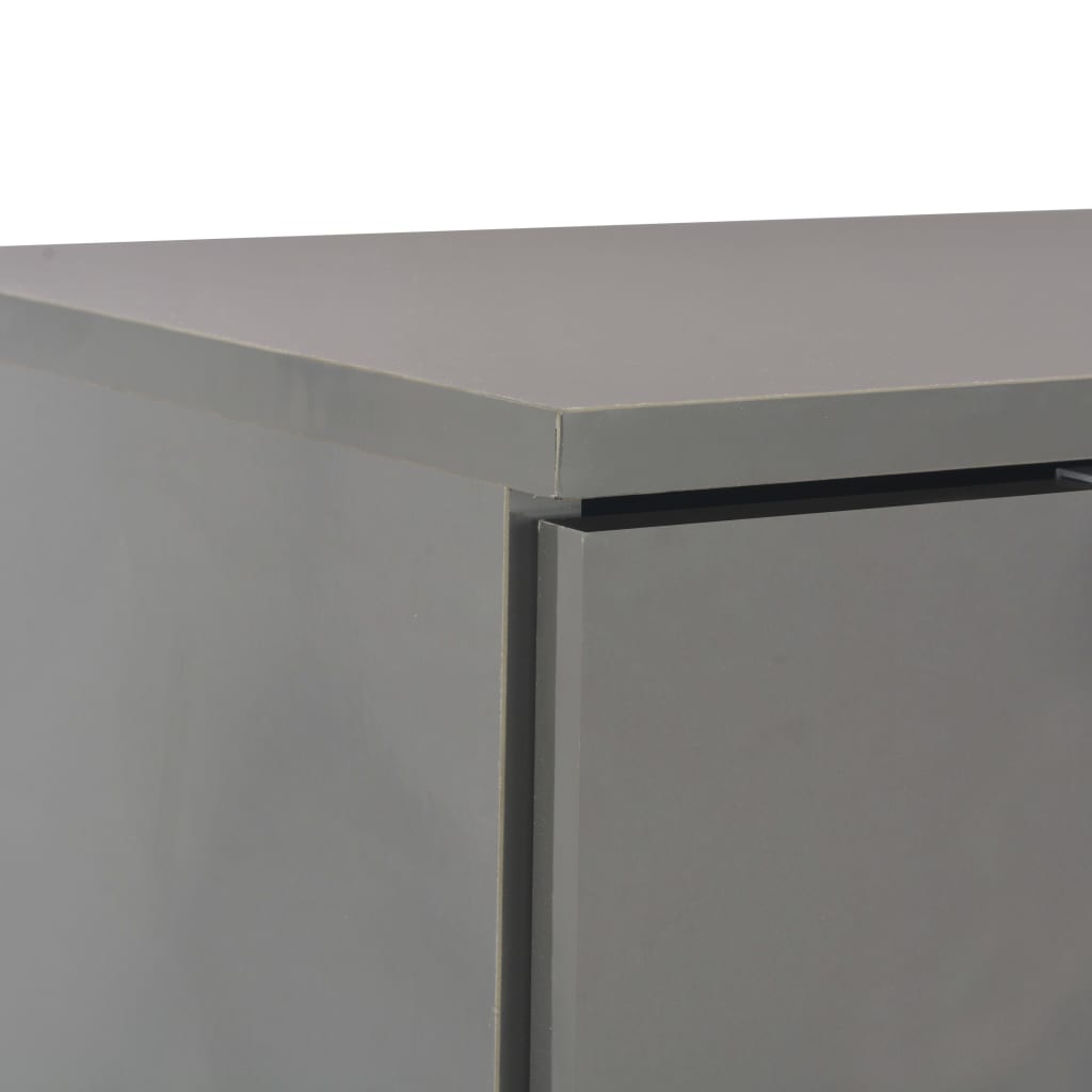 Komoda visoki sjaj siva 107x35x80,5 cm