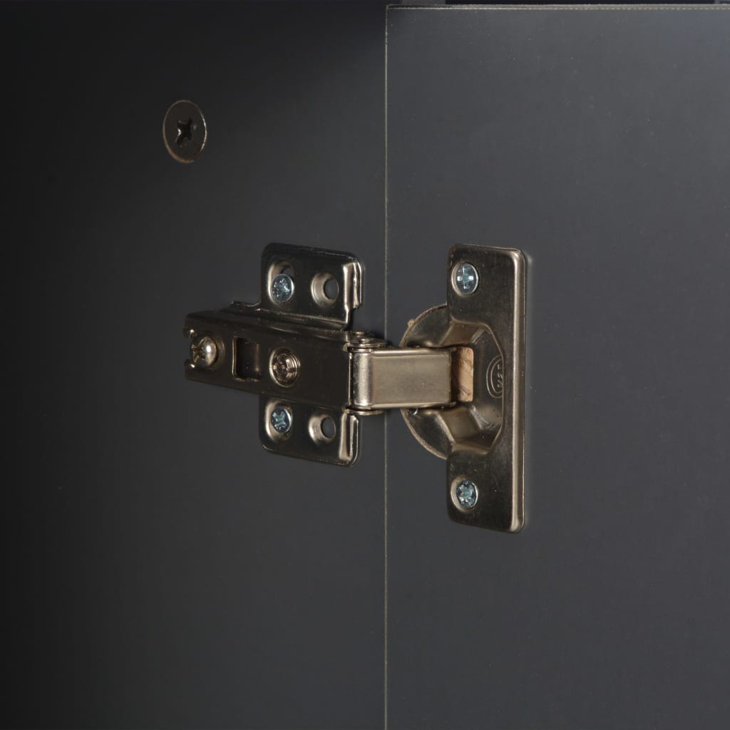 Komoda visoki sjaj siva 107x35x80,5 cm